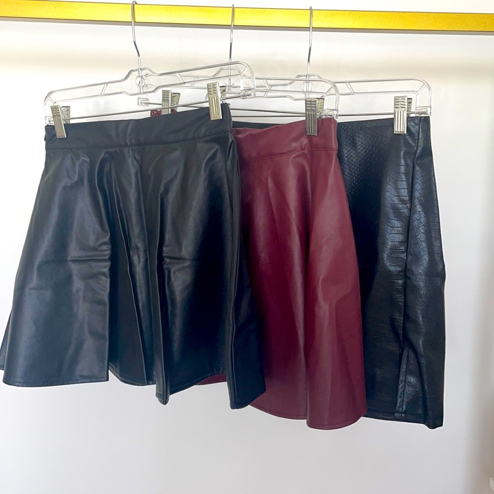 Faux Leather Skirt BUNDLE XS/S (0247)